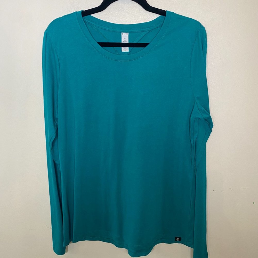 NWOT Bally Teal Keyhole Back T-Shirt